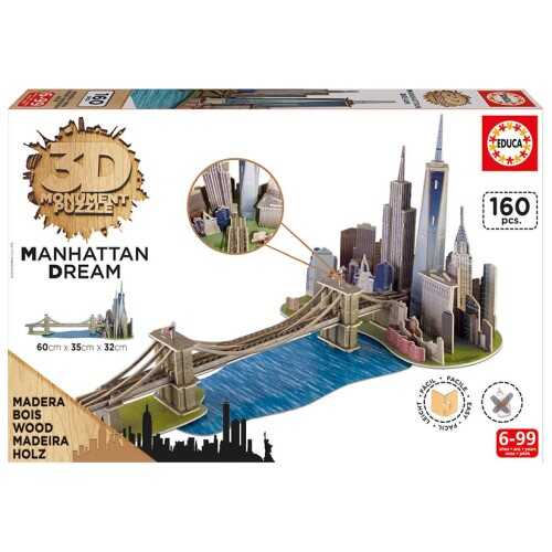 Educa Puzzle - 3D Parça - Manhattan Dream