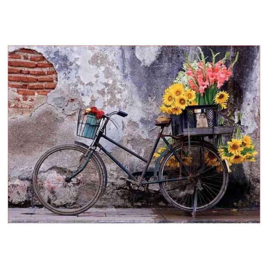 Educa Puzzle - 500 Parça - Bicycle With Flowers