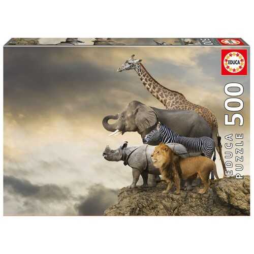 Educa Puzzle Animals On The Edge Of A Cliff 500 Parça
