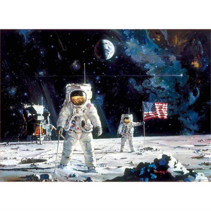 Educa Puzzle First Men On The Moon Robert Mccall 1000 Parça