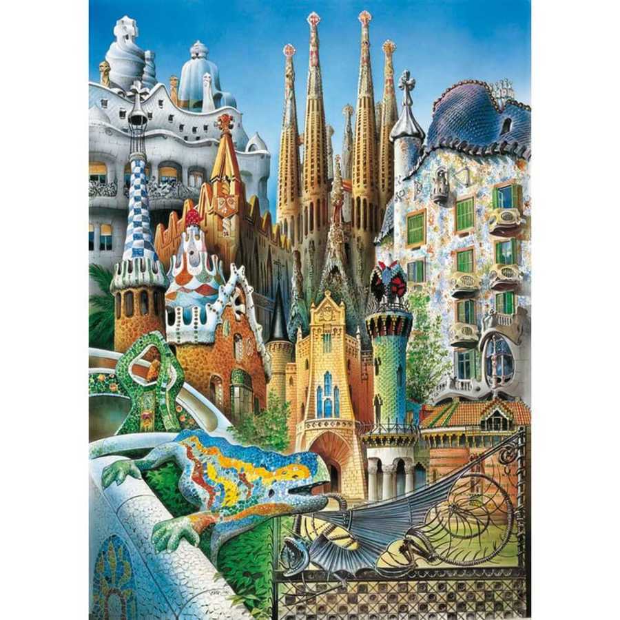 Educa Puzzle Gaudi Collage Miniature 1000 Parça