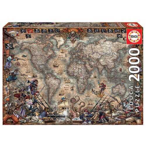 Educa Puzzle Pirates Map 2000 Parça