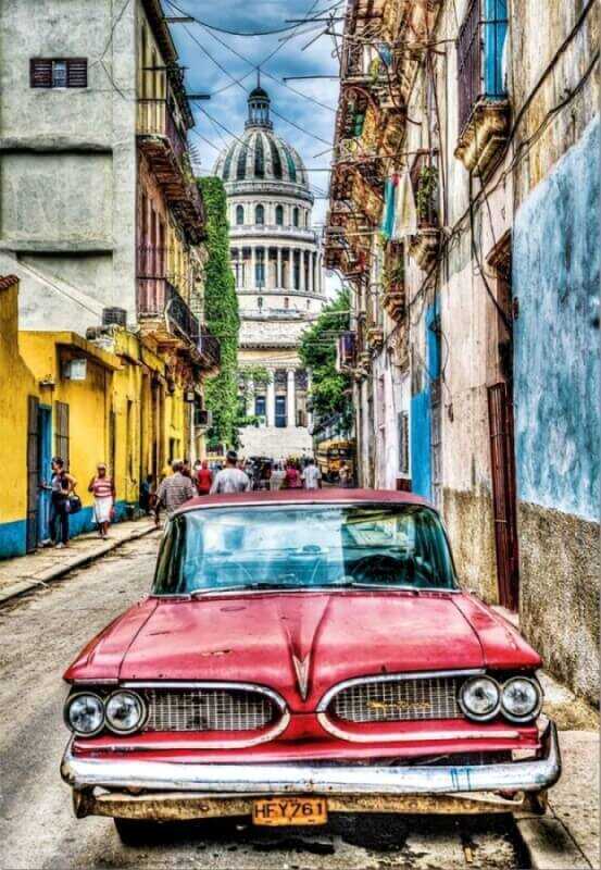 Educa Puzzle Vintage Car in Old Havana 1000 Parça