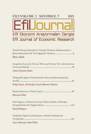 Efil Ekonomi Araştırmaları Dergisi Cilt: 2 Sayı: 7
