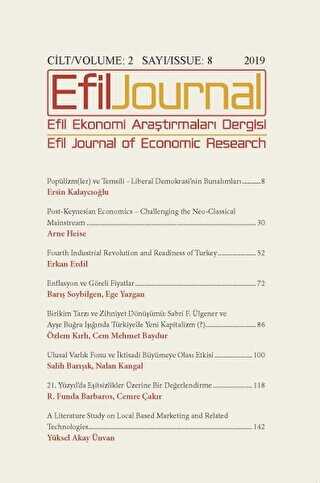 Efil Ekonomi Araştırmaları Dergisi Cilt: 2 Sayı: 8