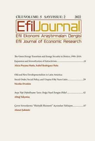 Efil Ekonomi Araştırmaları Dergisi Cilt: 5 Sayı: 2