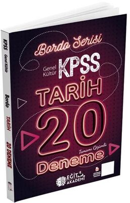Eğit Akademi KPSS Tarih Tamamı Çözümlü 20 Bordo Deneme Sınavı