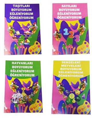 Eğitici Boyama Seti 4 Kitap Takım - Aksa Çocuk
