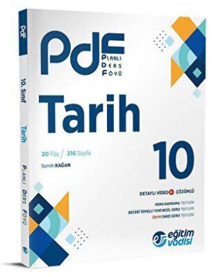 Eğitim Vadisi Yayınları Eğitim Vadisi 10. Sınıf Tarih PDF Planlı Ders Föyü - 1