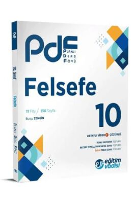 Eğitim Vadisi Yayınları 10. Sınıf Felsefe Pdf Planlı Ders Föyü - 1