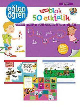 6 - 7 Yaş Süper Blok, 50 Etkinlik - Eğlen Öğren - Dstil Tasarım İletişim Yayınları