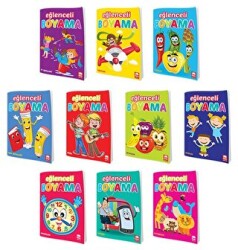 Eğlenceli Boyama Seti - 10 Kitap Takım - Ema Çocuk