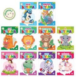 Eğlenceli Boyama Seti 10 Kitap - Dokuz Çocuk