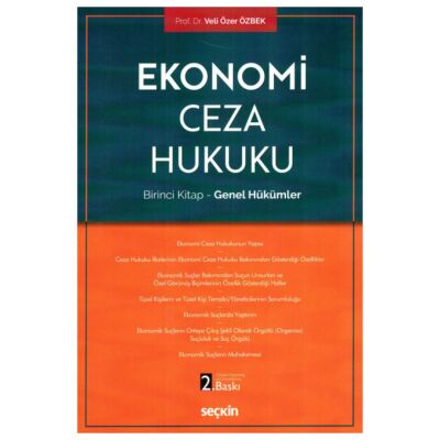 Ekonomi Ceza Hukuku Birinci Kitap - Genel Hükümler - 1