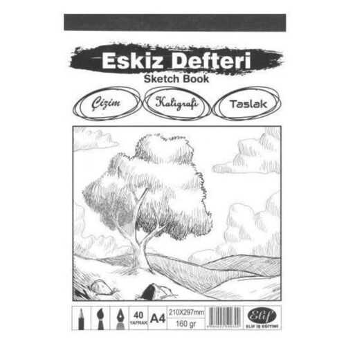 Elif Eskiz Defteri A4 40 yp