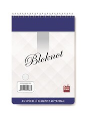 Elma Kırtasiye A5 Spiralli Bloknot 40 Yaprak 70 Gr. Çizgili - Elma Kırtasiye