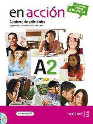 En Accion A2 Cuaderno de Actividades Etkinlik Kitabı +Audio Descargable İspanyolca Orta-Alt Seviye