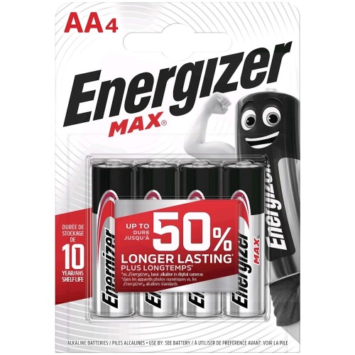 Energizer Max Alkaline AA Kalem Pil 4lü AA-LR6