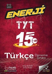 Palme YKS TYT Enerji Türkçe 15 Deneme Sınavı Video Çözümlü - Palme Yayınları