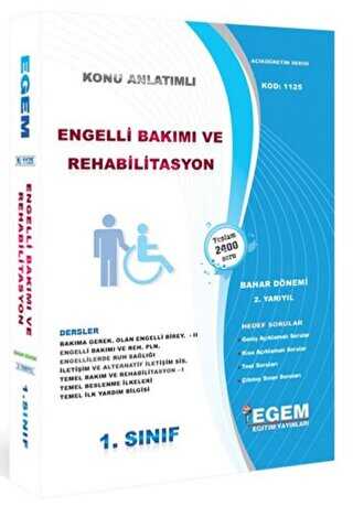 AÖF 1. Sınıf Engelli Bakımı ve Rehabilitasyon Bahar Dönemi - 1