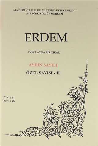 Erdem Atatürk Kültür Merkezi Dergisi Sayı: 26 Eylül 1996 Özel Sayısı - 2 Cilt 9 