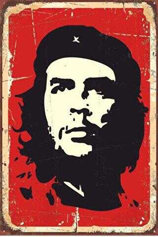 Ernesto Che Guevara Retro Vintage Ahşap Poster