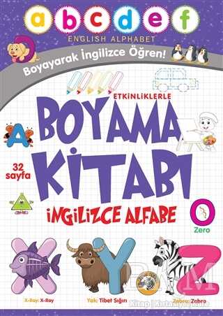 Etkinliklerle Boyama Kitabı İngilizce Alfabe - Akıllı Zebra