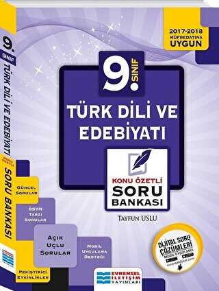 Evrensel İletişim Yayınları 9. Sınıf Türk Dili ve Edebiyatı Soru Bankası