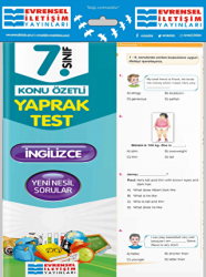 Evrensel İletişim Yayınları 7. Sınıf İngilizce Konu Özetli Yaprak Test - Evrensel İletişim Yayınları