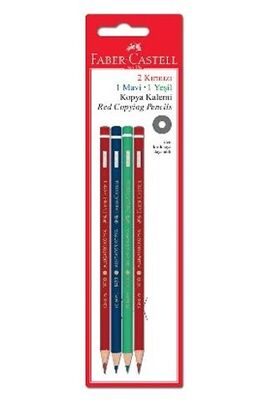 Faber-Castell 4Lü Karışık Kopya Kalemi Kırmızı-Mavi-Yeşil