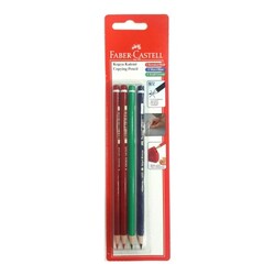 Faber-Castell 4Lü Karışık Kopya Kalemi Kırmızı-Mavi-Yeşil - 2