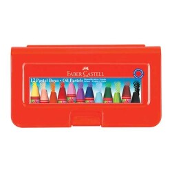 Faber-Castell Altıgen Pastel Plastik Kutu 12 Renk - Faber-Castell