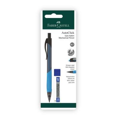 Faber Castell Auto Click 0,7 Siyah Versatil Kalem + Min - 1