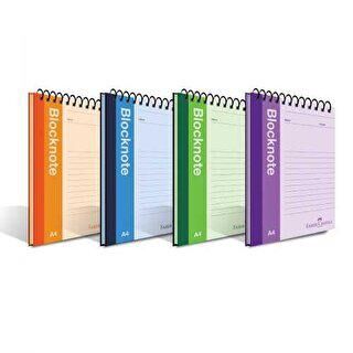 Faber-Castell Bloknot Canlı Renk A4 80 Yaprak Kareli Asorti - 1