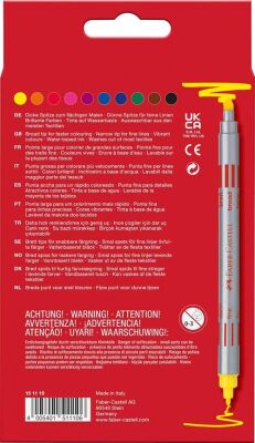 Faber-Castell Çift Uçlu Keçeli Kalem 10 Renk - 3