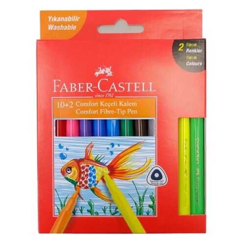 Faber-Castell Comfort Keçeli Kalem 10+2 Neon