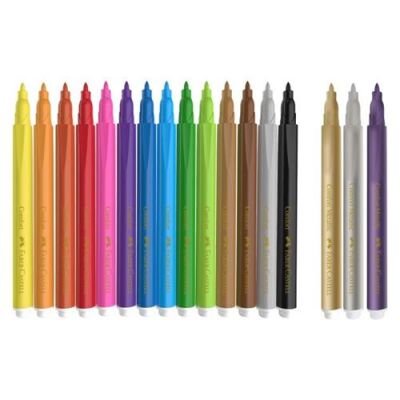 Faber-Castell Comfort Keçeli Kalem 15+3 Metalik - 2