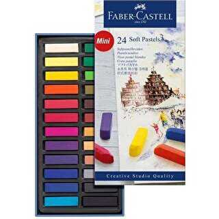 Faber-Castell Creative Studio Mini Toz Pastel Boya 24 Renk Yarım Boy