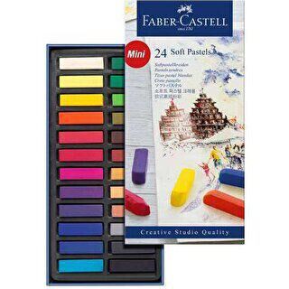 Faber-Castell Creative Studio Mini Toz Pastel Boya 24 Renk Yarım Boy - 1