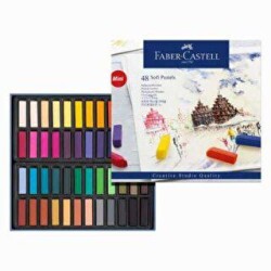 Faber-Castell Creative Studio Mini Toz Pastel Boya Soft 48 Renk Yarım Boy - Faber-Castell