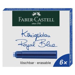Faber-Castell Dolma Kalem Kartuş Royal Mavi 6Lı - Faber-Castell