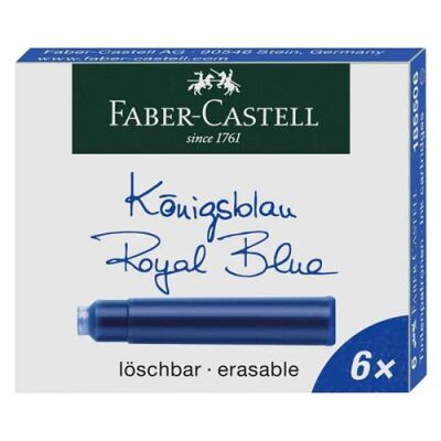 Faber-Castell Dolma Kalem Kartuş Royal Mavi 6Lı - 1