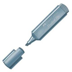 Faber-Castell Fosforlu Kalem 46 Metalik Mavi - Faber-Castell