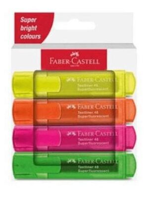 Faber-Castell Fosforlu Kalem 46 Şeffaf 4Lü - 1