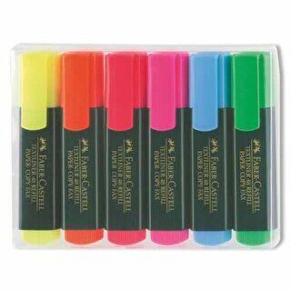 Faber-Castell Fosforlu Kalem 6Lı Poşet - 1