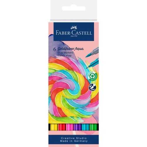 Faber Castell Goldfaber Aqua Çift Uç Markör 6Lı Candy