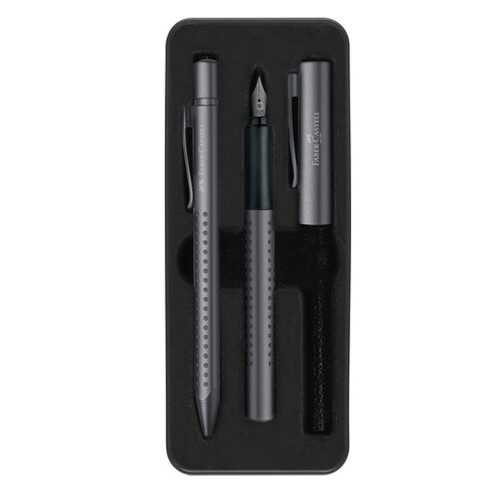 Faber-Castell Grip Dolma Kalem -Tükenmez Kalem Set Antrasit - 1