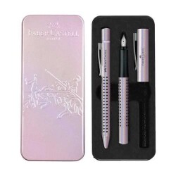 Faber-Castell Grip Edition Glam Dolma Kalem ve Tükenmez Kalem Set 0.7 İnci - 2