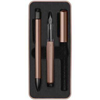 Faber-Castell Hexo Dolma ve Tükenmez Kalem Set BronzFaber-Castell Hexo Dolma ve Tükenmez Kalem Set B - 1