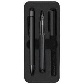 Faber-Castell Hexo Dolma ve Tükenmez Kalem Set Mat Siyah - 1
